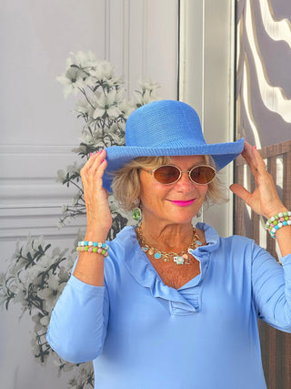 LULU-B CLEAR PERI RUFFLE TOP LULU-B