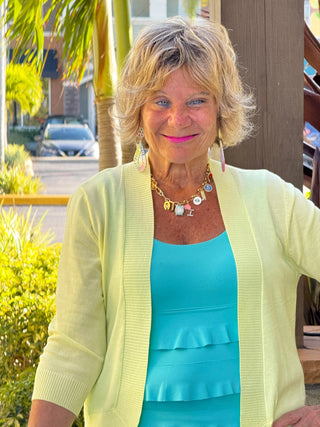 LULU-B CLEAR YELLOW PEYTON SHRUG LULU-B