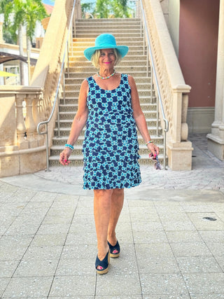 BLUE MEDALLION CHA CHA DRESS LULU-B