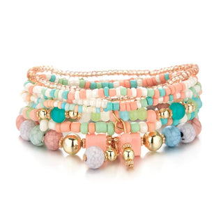 Stackable stretch Multilayered Bracelet Set  8 Layers Cathys Place