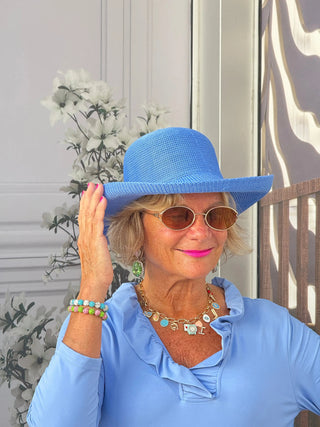 LULU-B CLEAR PERI RUFFLE TOP LULU-B