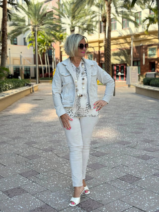 LULU-B STONE VELOUR JACKET LULU-B