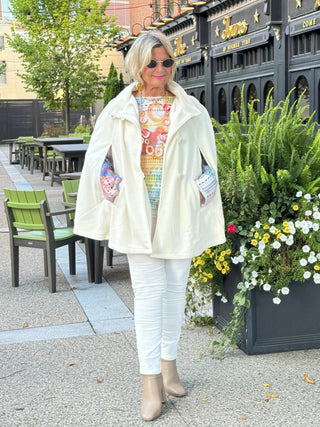 Ivory Womens Cape Poncho Cathys Place