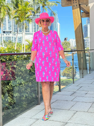 LULU B SEAHORSE BAY ELBOW SLEEVE DRESS LULU-B