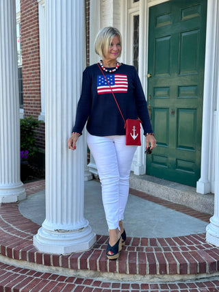 LULU-B NAVY FLAG SWEATER LULU-B