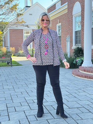 Lulu B Harbor Diamond Full Zipper Jacket LULU-B