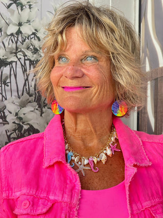 TROPICAL BEACH STARFISH PINK NECKLACE CATHYS RESORTWEAR