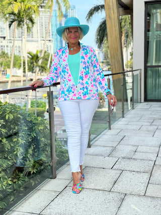 PINK PETALS FULL ZIPPER LULU-B