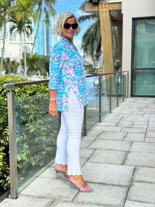 SPLASH OF PINK  TUNIC LULU-B