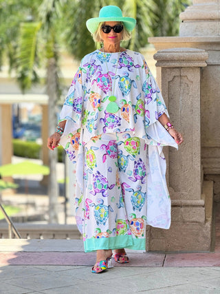 TROPICAL TURTLE PALAZZO CATHYS RESORTWEAR