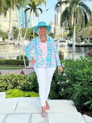 SPLASH OF PINK  FULL ZIPPER LULU-B