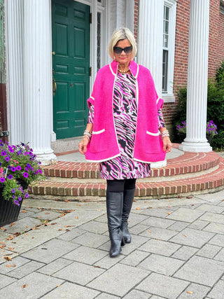 LULU-B SIZZLE PINK SLEEVE DRESS LULU-B