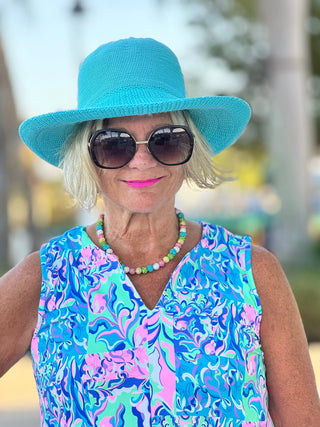 SPLASH OF PINK  SLEEVELESS V TOP LULU-B