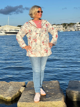 Women's New Englander® Floral Printed Rain Jacket CHARLES RIVER RAIN APPAREL