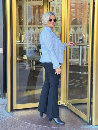 LULU-B CITY LIMIT CREAM FRINGE JACKET LULU-B