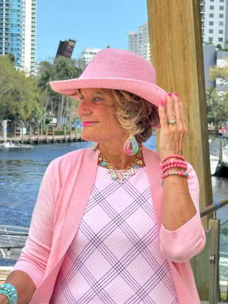 LULU B PINK CHIC MIDI SHIFT MAXI DRESS LULU-B