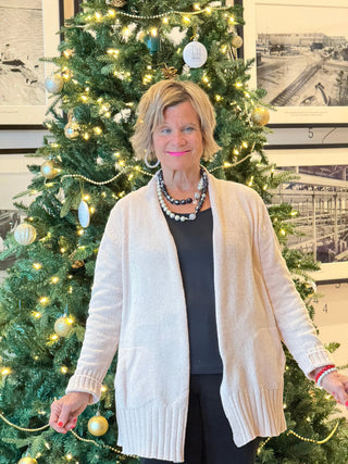 LULU-B BLUSH CHENILLE CARDIGAN LULU-B