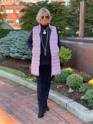 AUBREY PINK PUFFER VEST LULU-B