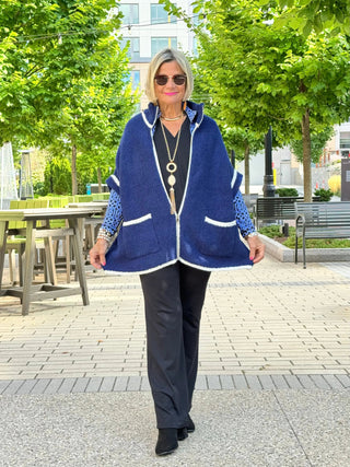 LULU-B SHADES OF BLUE FULL ZIPPER LULU-B