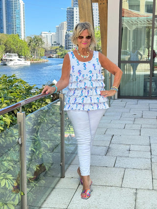 LULU B SHORELINE CHARM CHA CHA TANK LULU-B