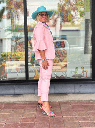 Ethyl Easy Breeze Pink Crop Pant - Exodus ETHYL JEANS