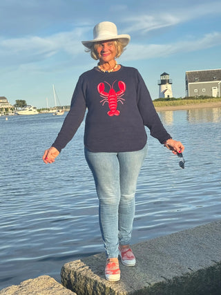 NAVY LOBSTER SWEATER Cathys Place