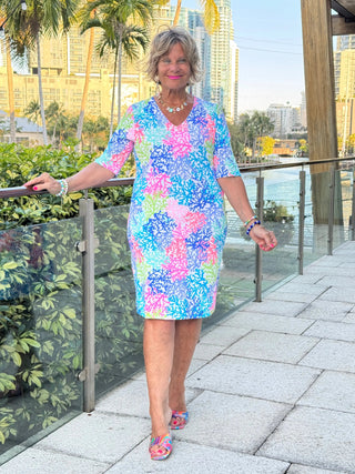 SALINA REEF ELBOW DRESS LULU-B