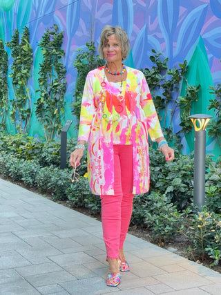 ETHYL PINK WATERFALL CARDIGAN ETHYL JEANS