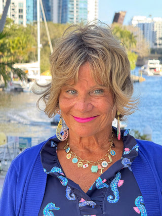 LULU B MIDNIGHT REEF SLEEVELESS RUFFLE TOP LULU-B