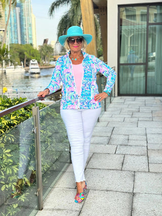 SPLASH OF PINK  FULL ZIPPER LULU-B