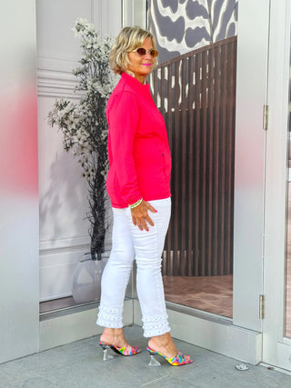 LULU-B NEW CORAL FULL ZIPPER JACKET LULU-B