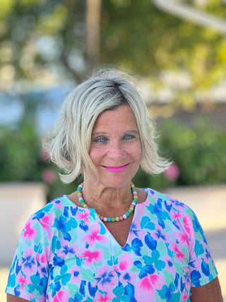 PINK PETALS SHORT SLEEVE TOP LULU-B