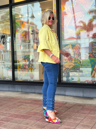 SOUTH BEACH DENIM YELLOW JACKET ETHYL JEANS