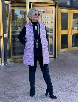 AUBREY PINK PUFFER VEST LULU-B