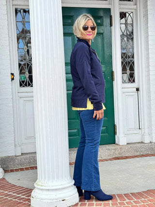 NAVY HALF ZIPPER LULU-B