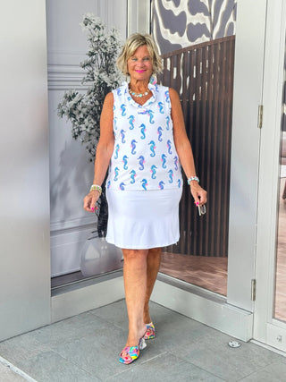 LULU-B SOLID WHITE SKORT LULU-B