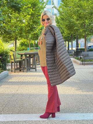 OLIVE LONG PUFFER JACKET LULU-B