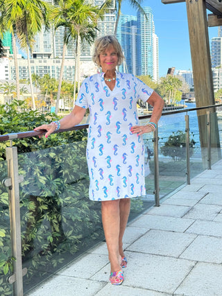 LULU B SHORELINE CHARM SHORT SLEEVE DRESS LULU-B