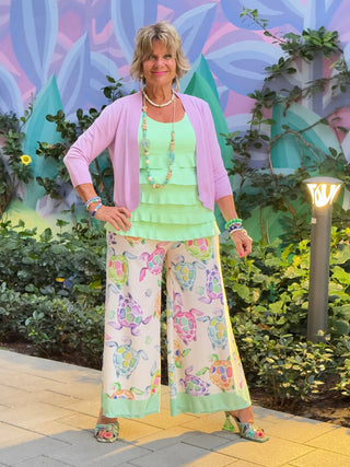 TROPICAL TURTLE PALAZZO CATHYS RESORTWEAR