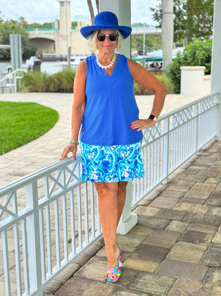BLUE DREAMING HEARTS SKORT LULU-B