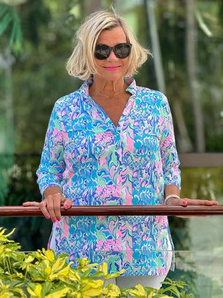 SPLASH OF PINK  TUNIC LULU-B