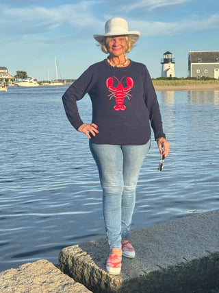 NAVY LOBSTER SWEATER Cathys Place