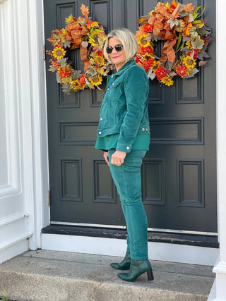 LULU-B EMERALD  VELOUR PANTS LULU-B