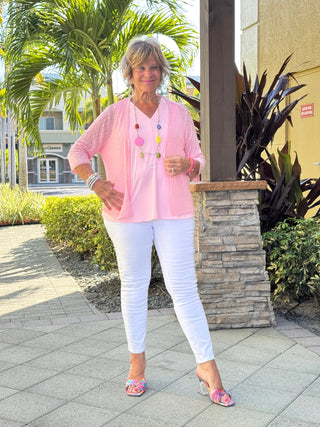 CLEAR PINK MESH WRAP LULU-B