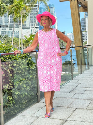 LULU B TROPIC PETALS MIDI SHIFT MAXI DRESS LULU-B