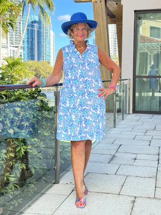 LULU B CORAL BREEZE RUFFLE DRESS LULU-B