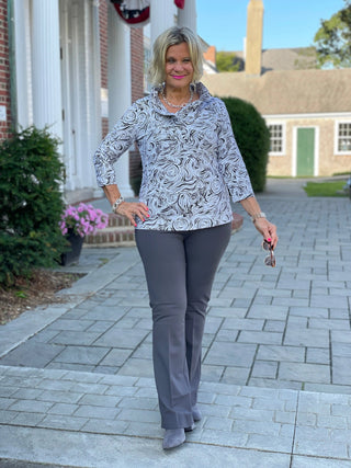 ELEGANT EXPRESSIONS RUFFLE TOP LULU-B