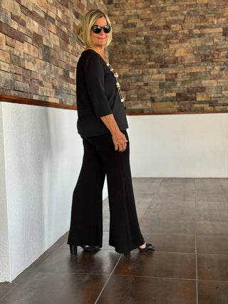 FANCY BLACK PALAZZO Cathys Place