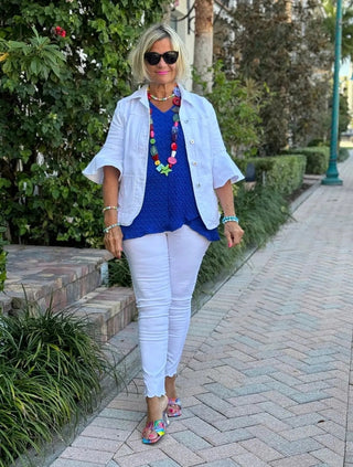 SOUTH BEACH DENIM WHITE JACKET ETHYL JEANS