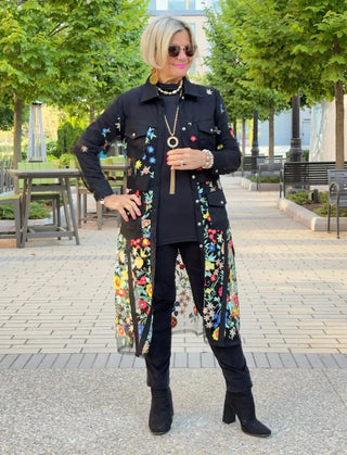 AFTERNOON AT THE GARDEN LACE BLACK DUSTER CATHYS RESORTWEAR